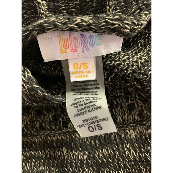 Lularoe Mimi Shawl Poncho Wrap NWT Gray Black RARE - Picture 10 of 12